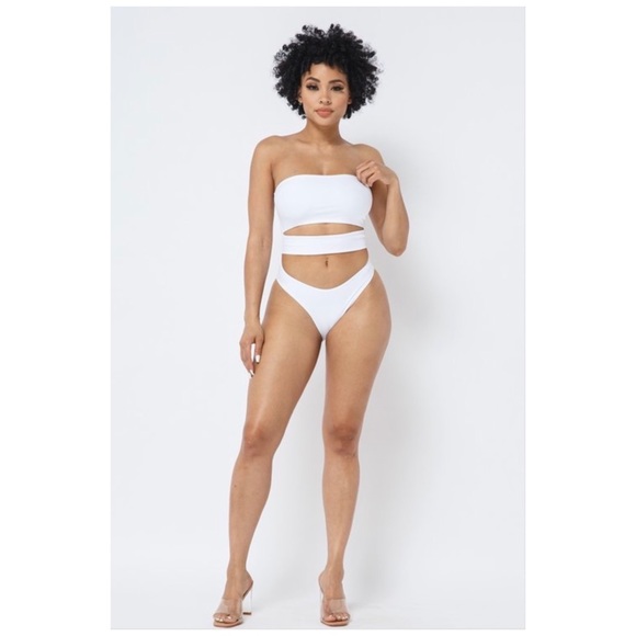 Other - White cutout swimsuit